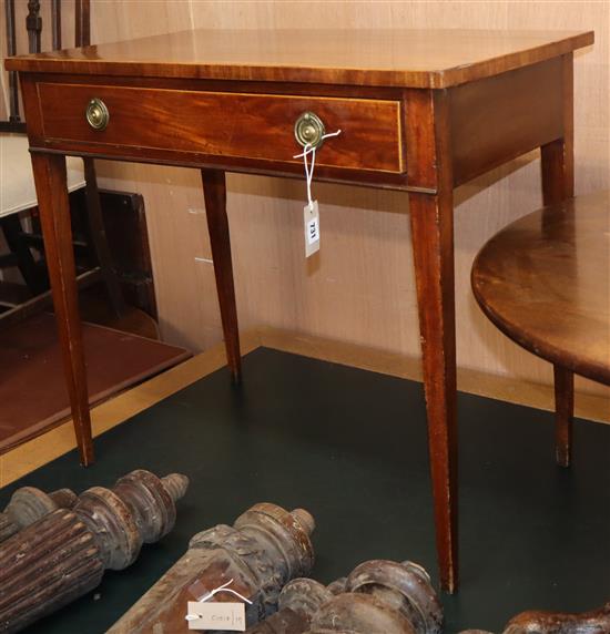 A George III mahogany side table W.82cm